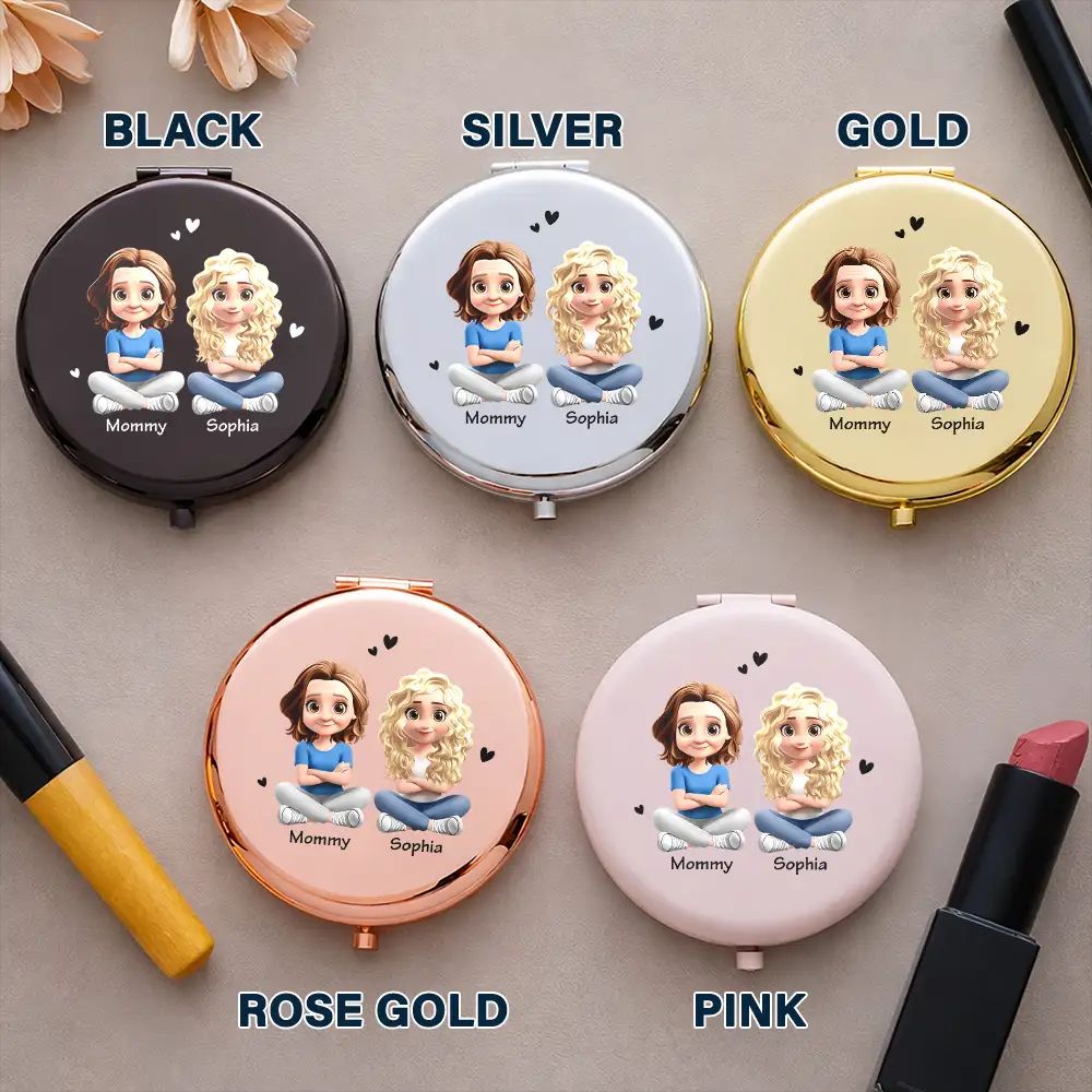 I Am Who I Am Today As A Reflection Of You - Personalized Compact Mirror