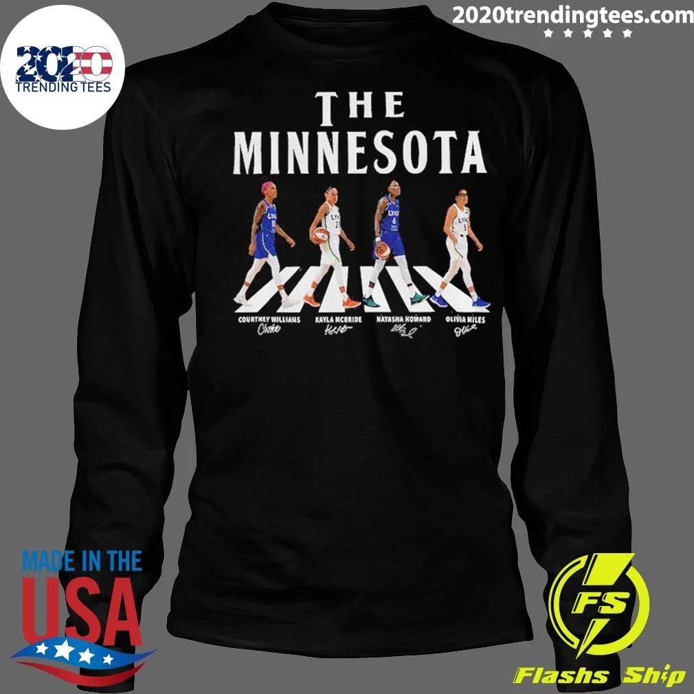 Napheesa Collier Courtney Williams Kayla Mcbride Olivia Miles The Minnesota Abbey Road Signatures Shirt