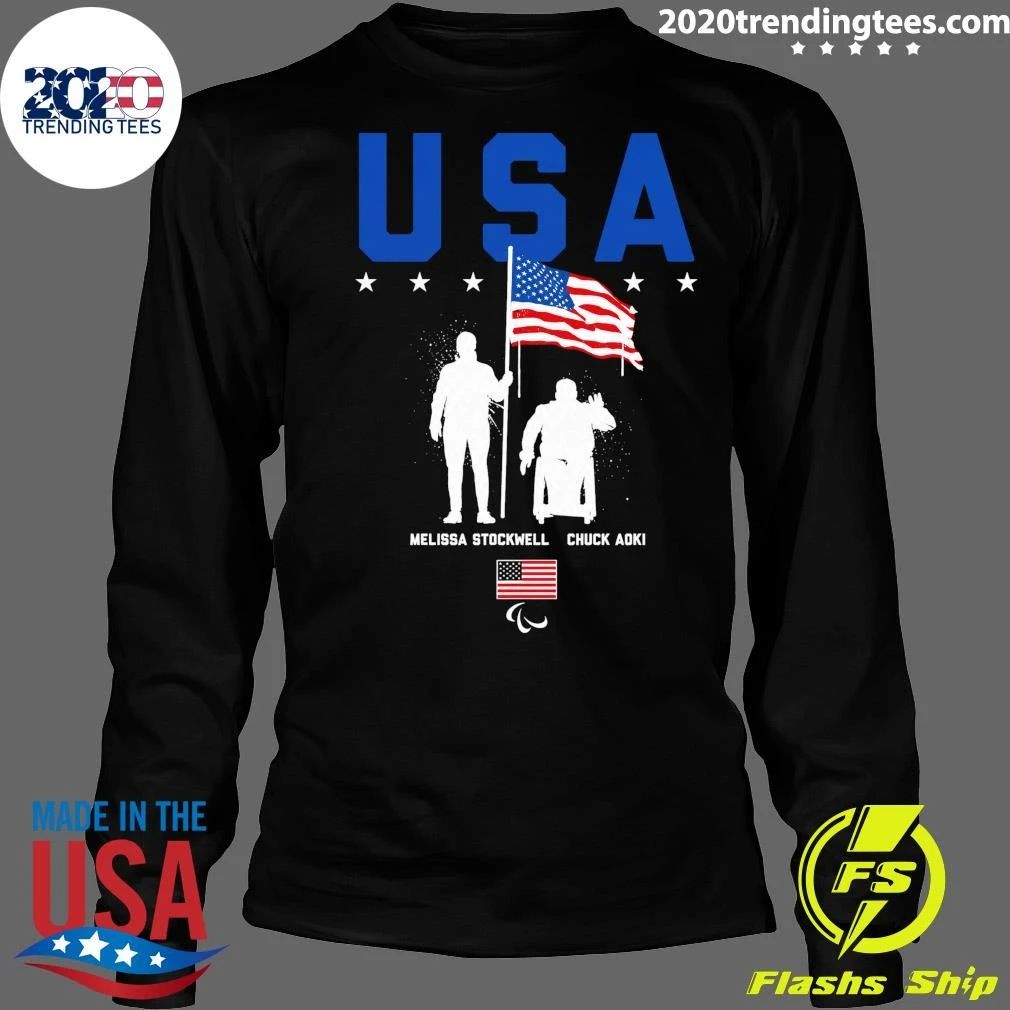 Team USA Melissa Stockwell and Chuck Aoki Flag Bearers Shirt