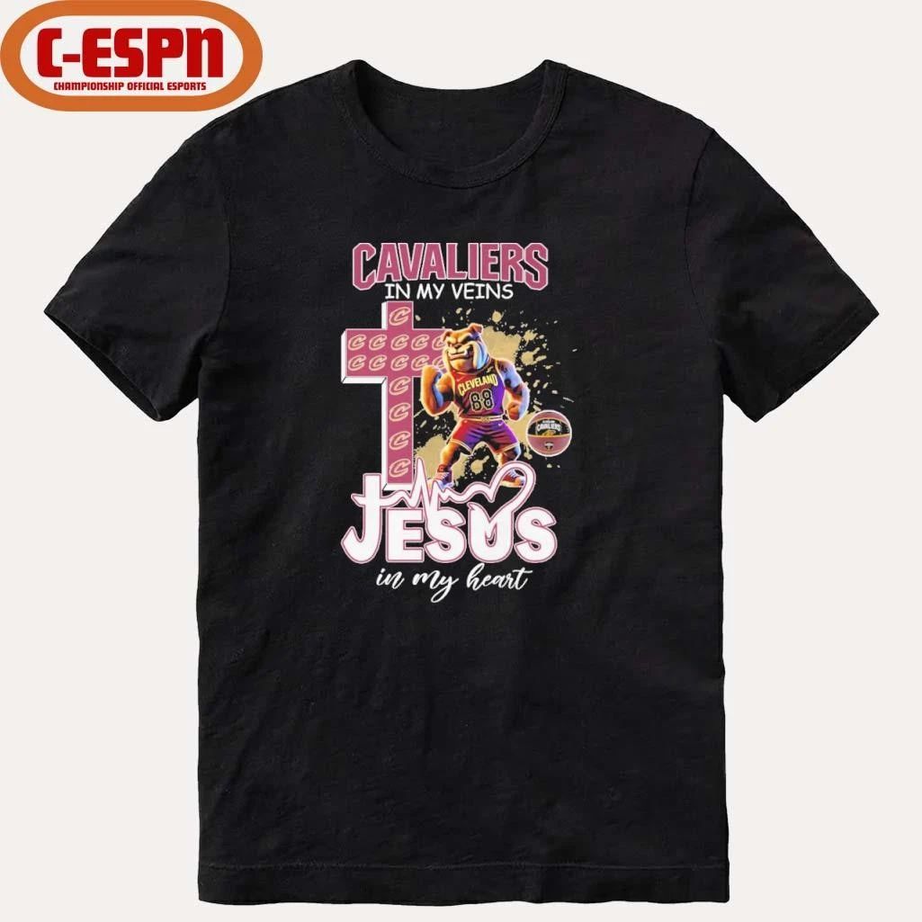 Cleveland Cavaliers Mascot In My Veins Jesus In My Heart Shirt