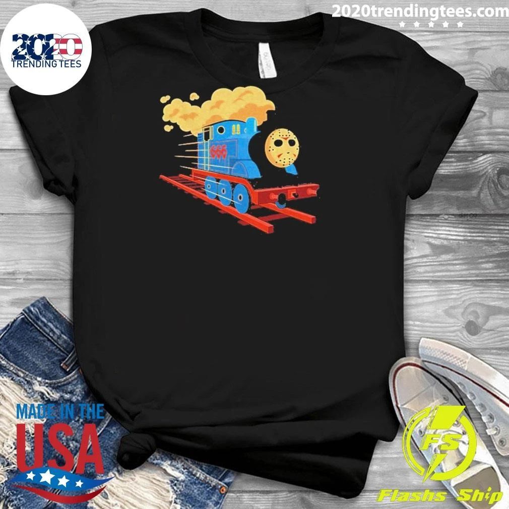 Thomas The Tank Engine Jason Voorhees Mask Railway To Hell Shirt