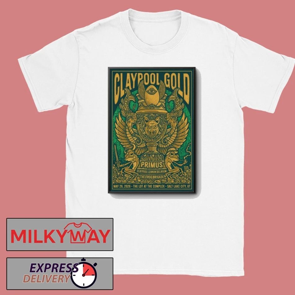 Primus Claypool Gold Tour In Salt Lake City UT On May 26 2026 Poster shirt