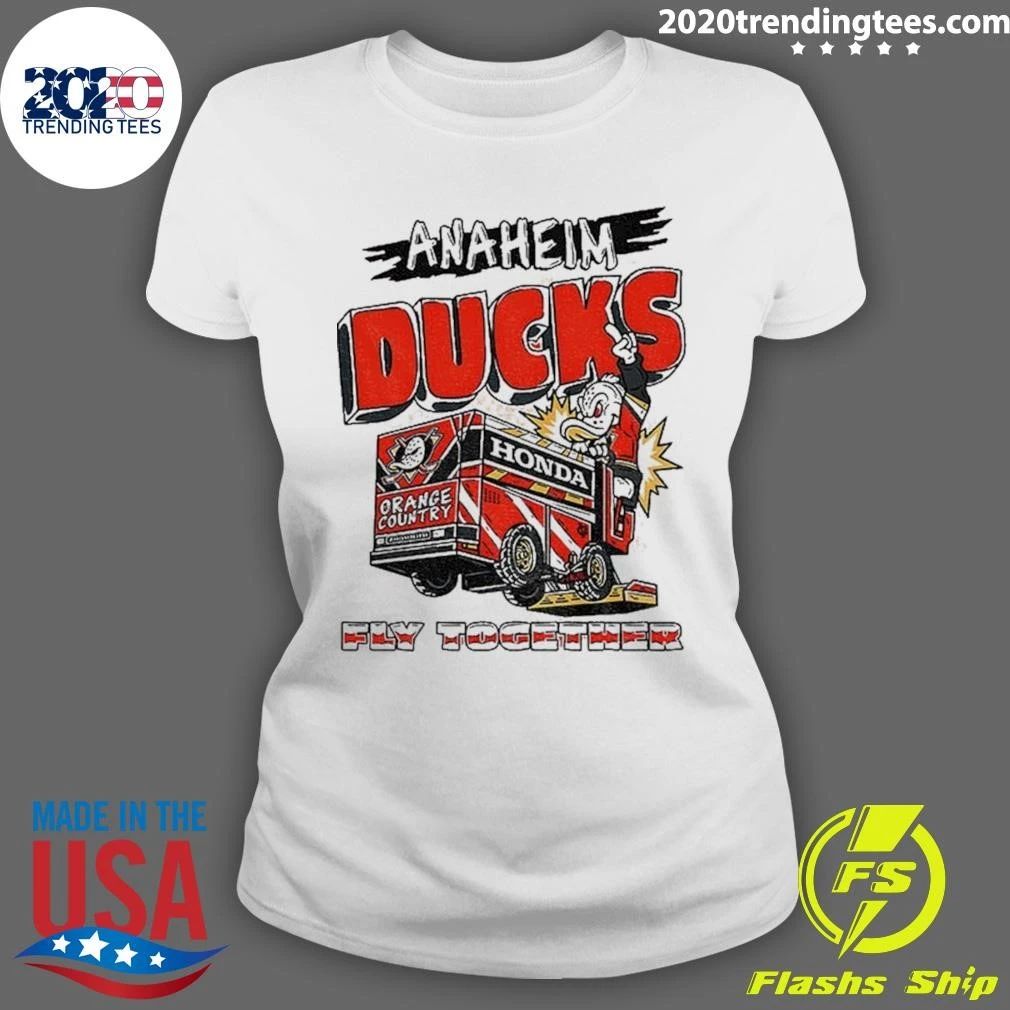 Anaheim Ducks hockey mascot Anaheim Ducks Fly Together shirt
