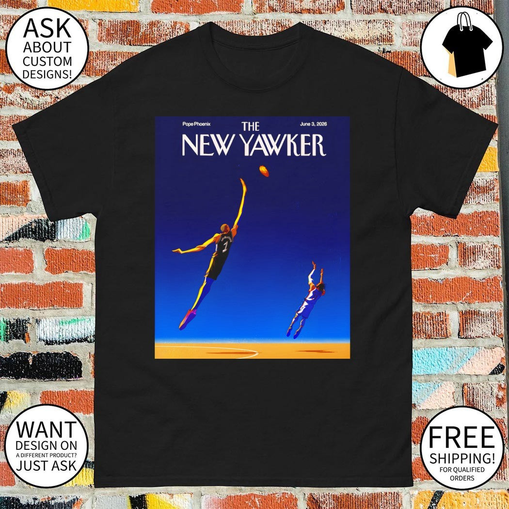 Wembanyama and Brunson Basketball Illustration The New Yawker magazine cover shirt