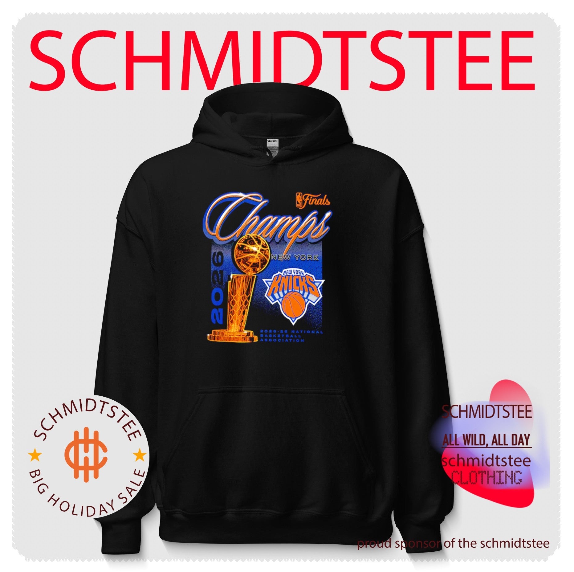 New York Knicks 2026 NBA Finals Champions Trophy T-Shirt