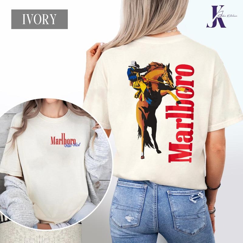 vintage marlboro cowboy wild west comfort colors shirt, country music, cowboy killer t-shirt, For Women Hoodie Sweatshirt