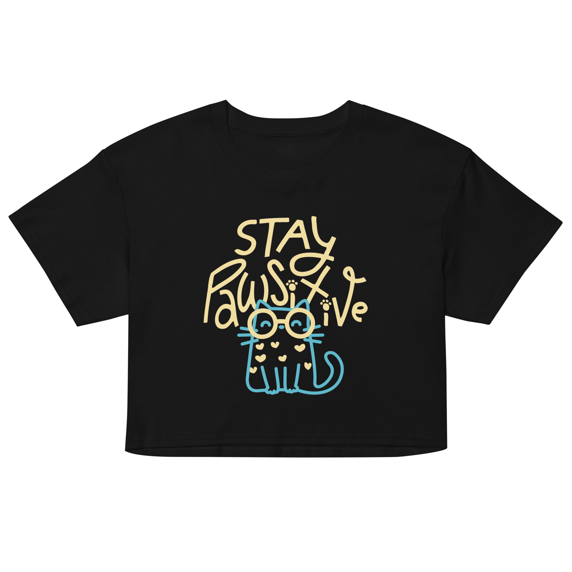Stay Pawsitive Women's Crop Tee