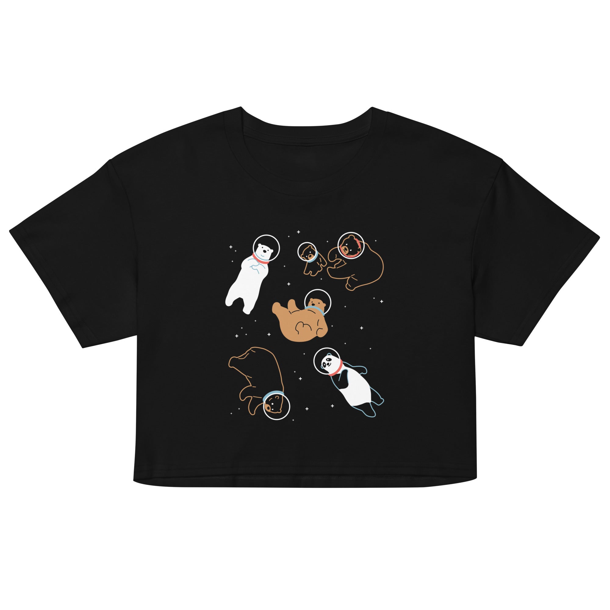 Bears In Space Women's Crop Tee
