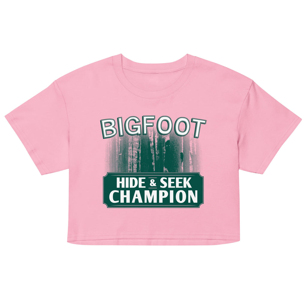 Bigfoot Hide And Seek Champion Women's Crop Tee