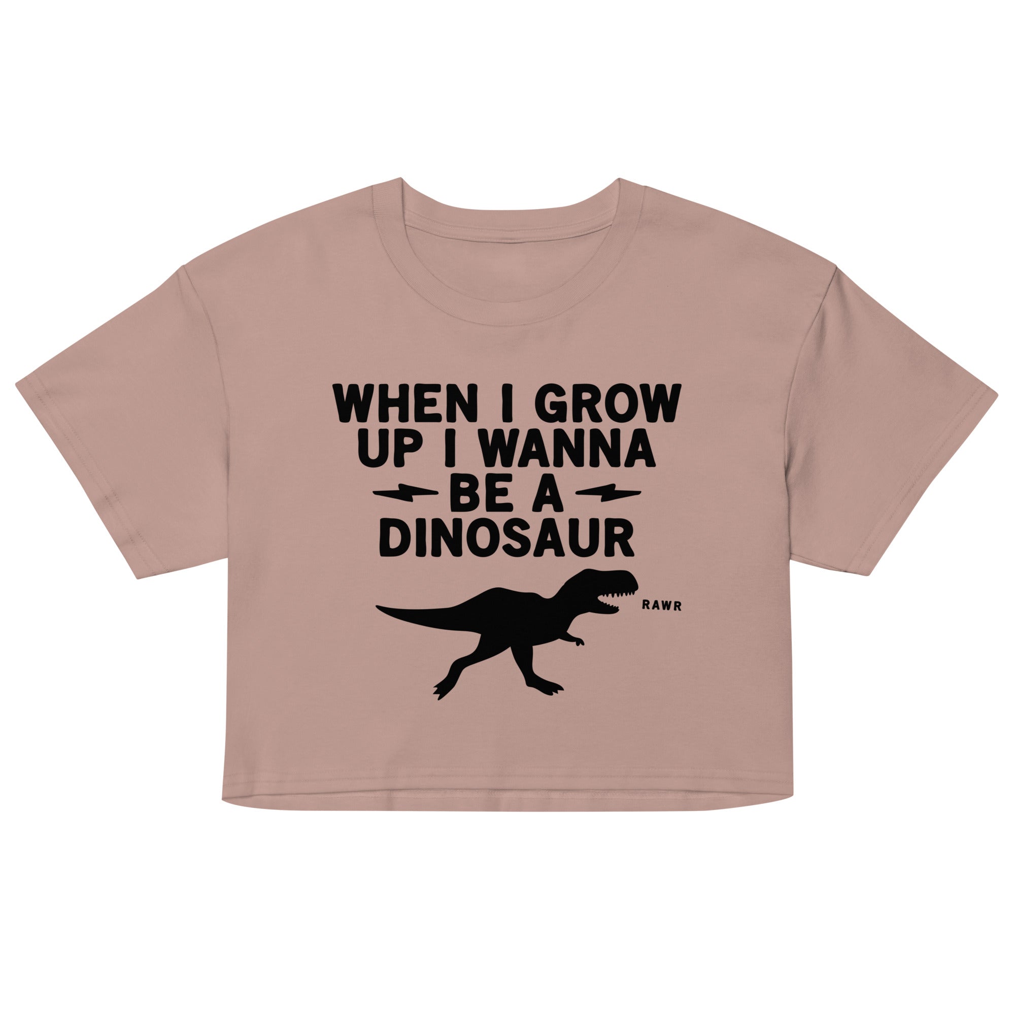 When I Grow Up I Wanna Be A Dinosaur Women's Crop Tee