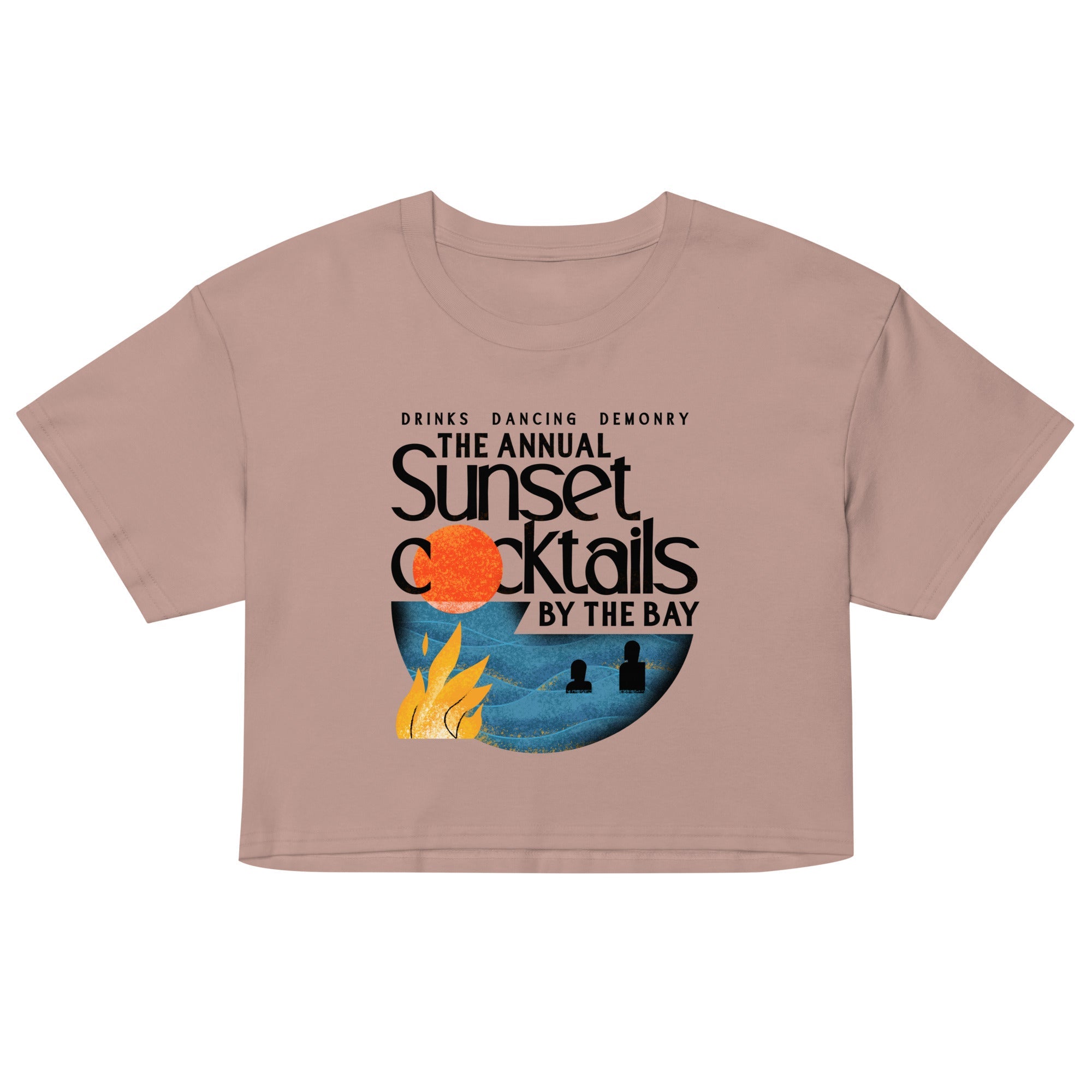 The Annual Sunset Cocktails By The Bay Women's Crop Tee