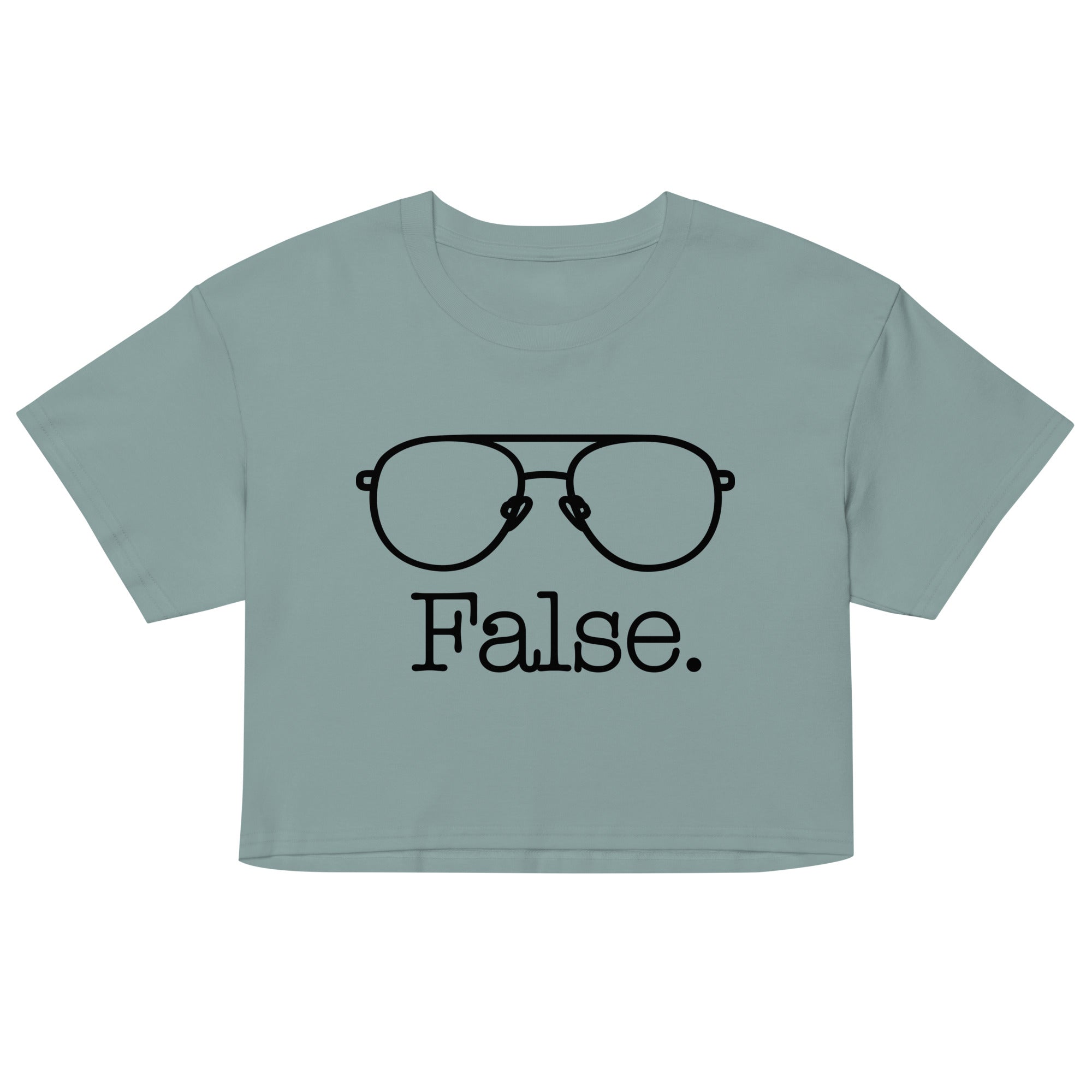 False Glasses Women's Crop Tee