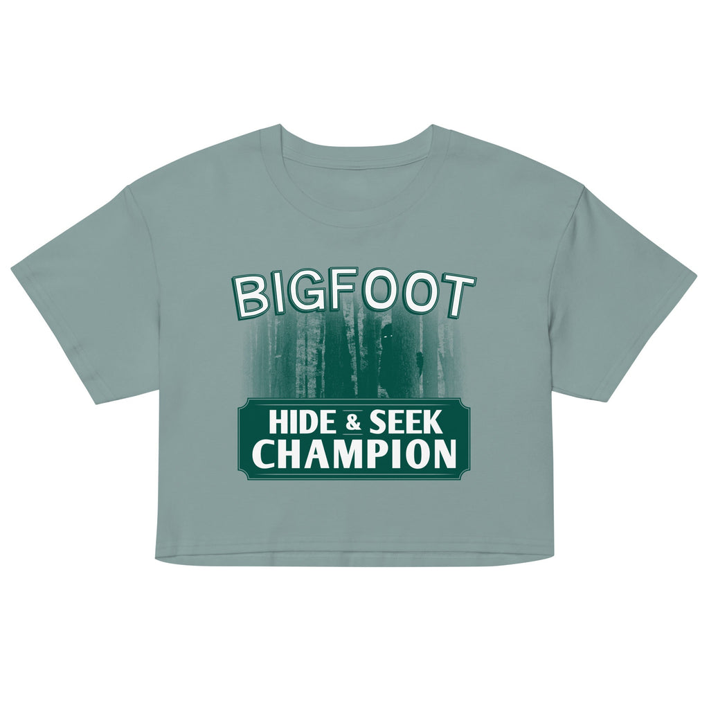 Bigfoot Hide And Seek Champion Women's Crop Tee