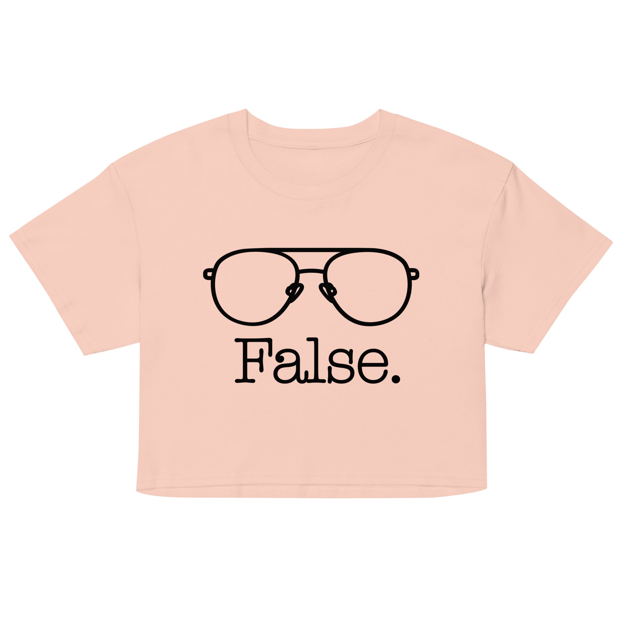 False Glasses Women's Crop Tee