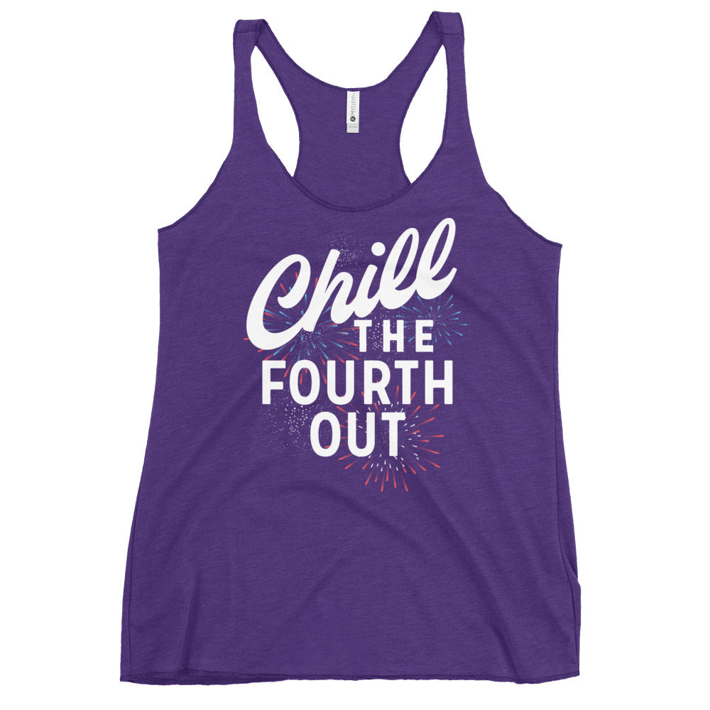 Chill The Fourth Out Women's Racerback Tank