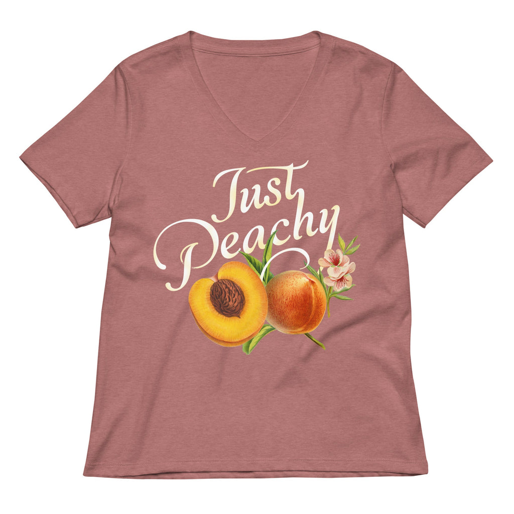 Just Peachy Women's V-Neck Tee