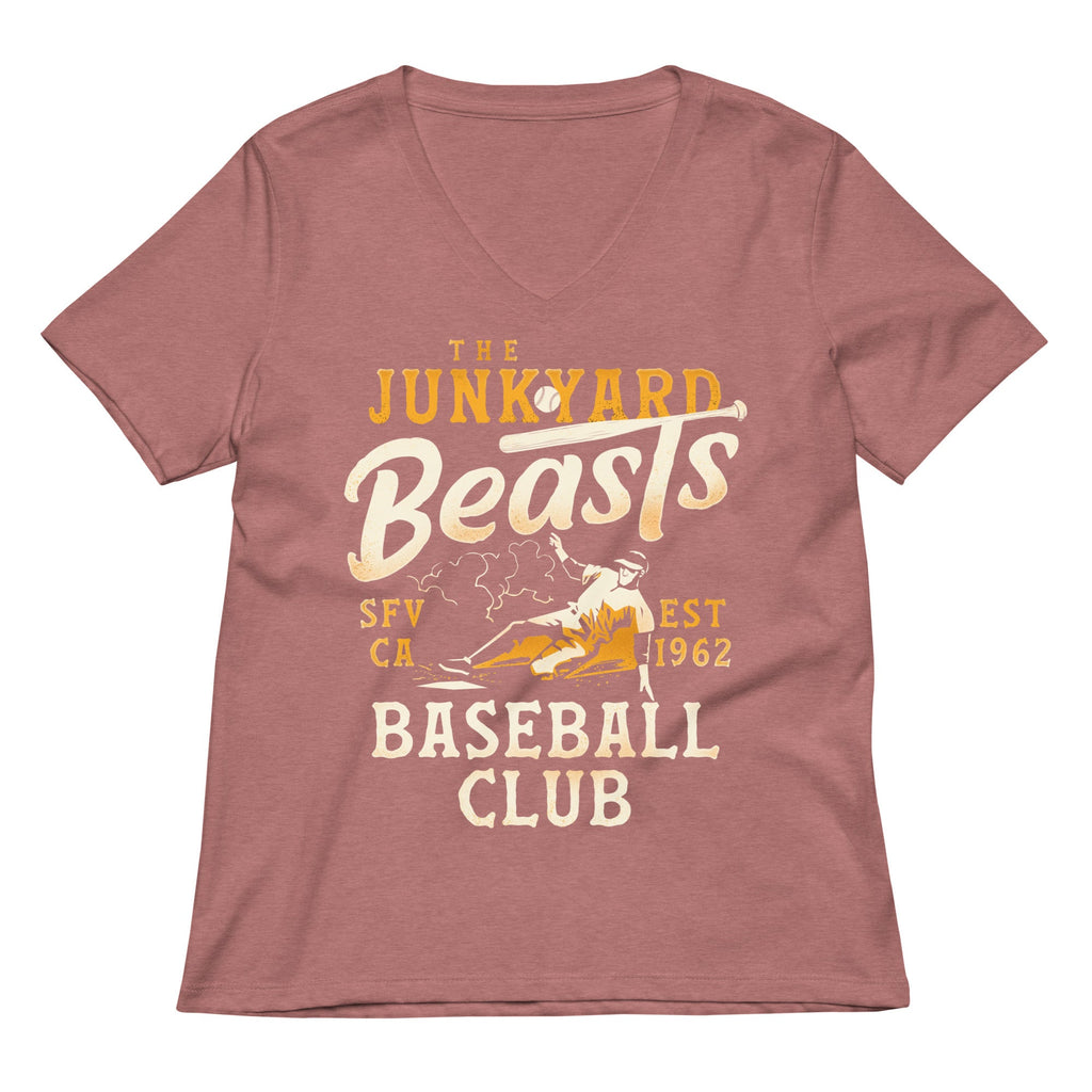 Junkyard Beasts Baseball Club Women's V-Neck Tee