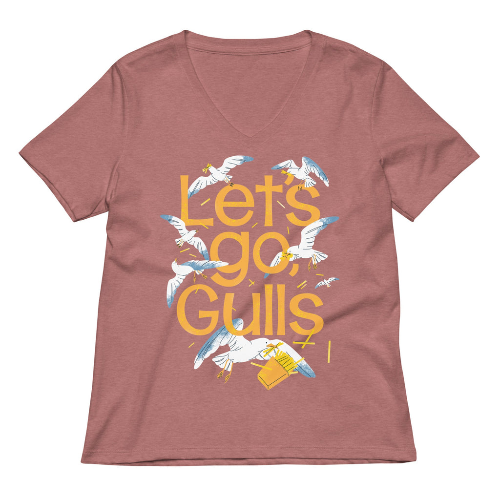 Let's Go, Gulls Women's V-Neck Tee