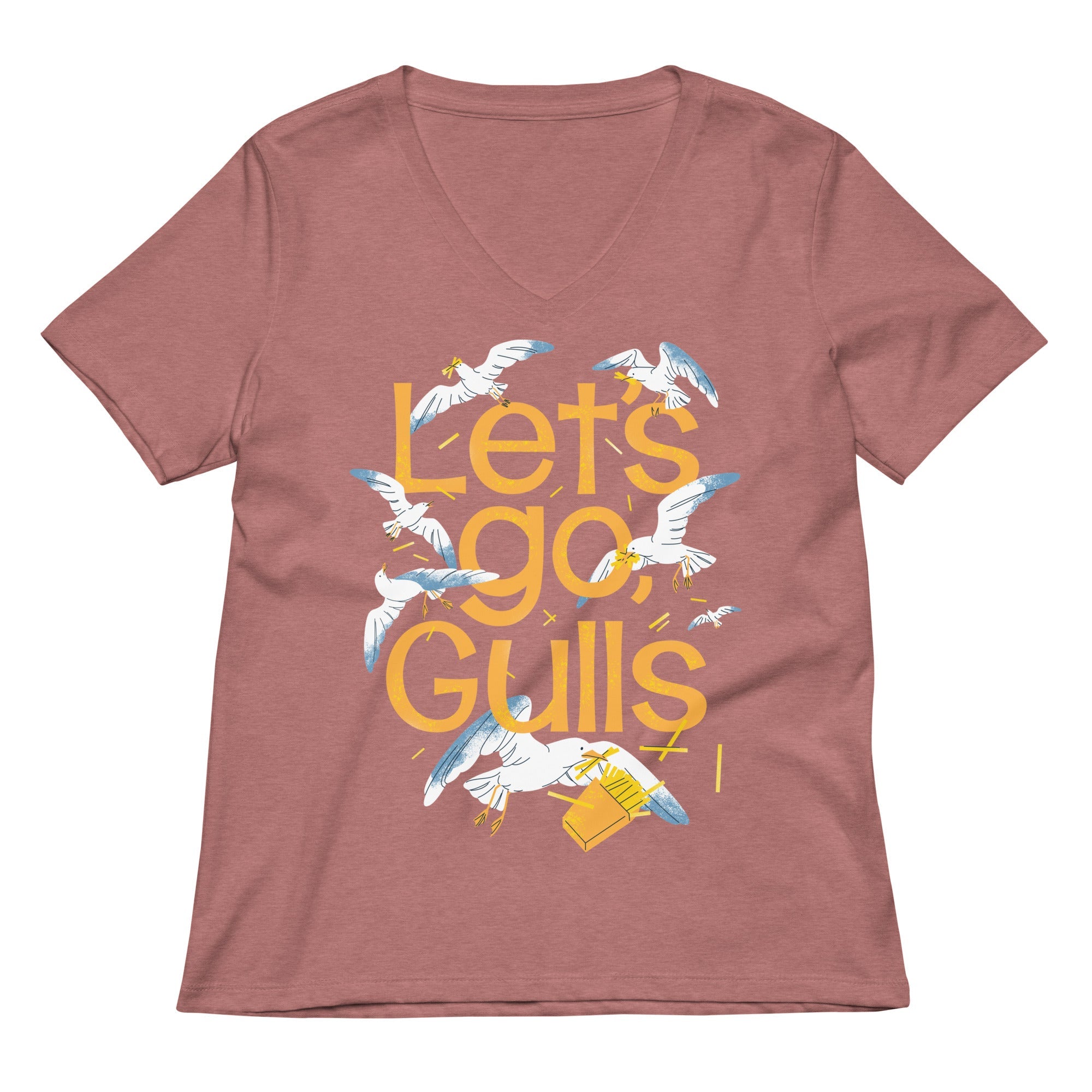 Let's Go, Gulls Women's V-Neck Tee
