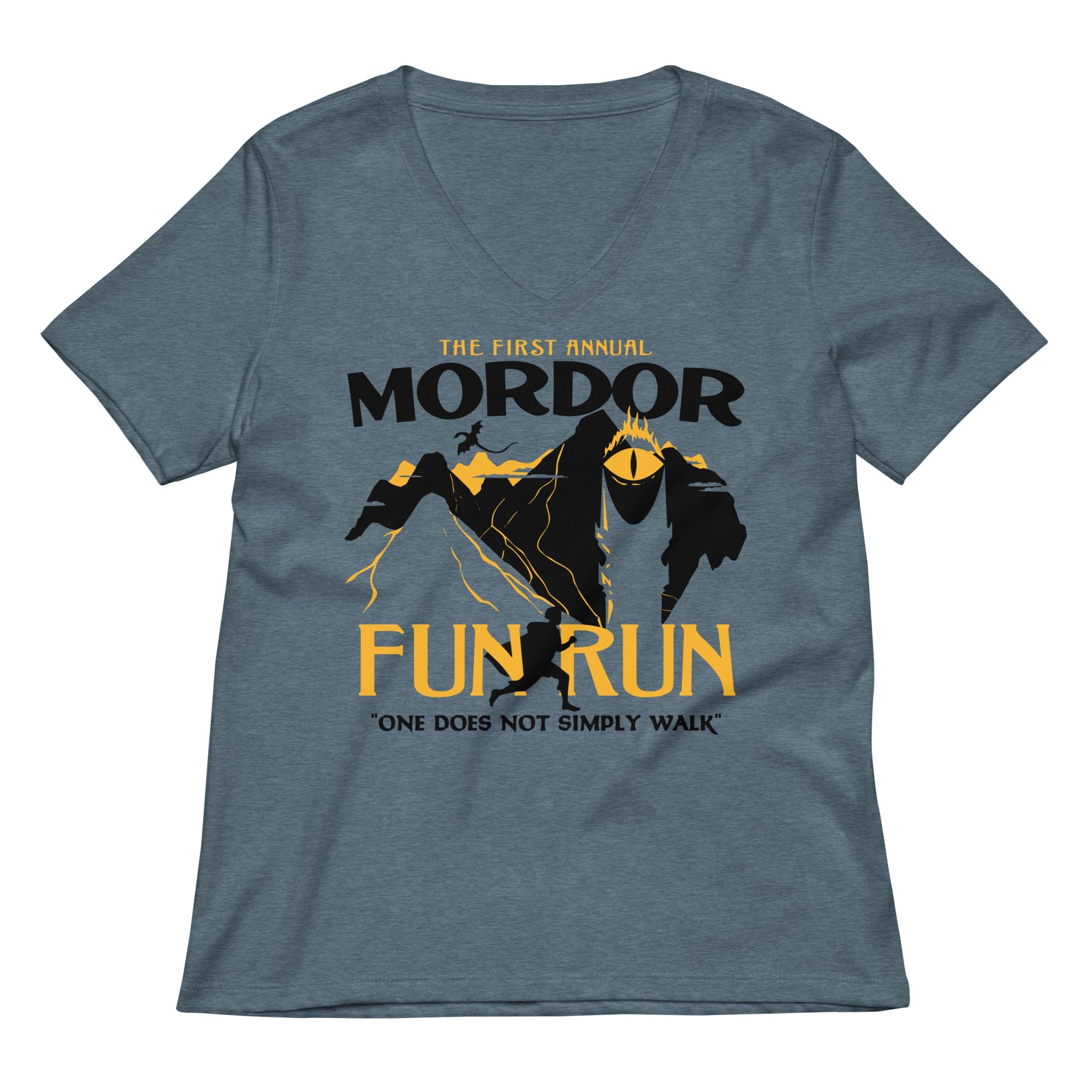 Mordor Fun Run Women's V-Neck Tee