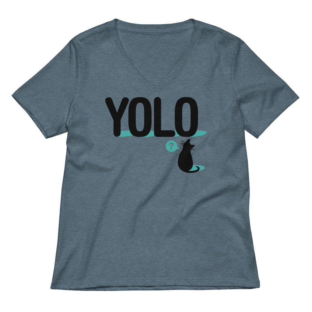 YOLO Cat Women's V-Neck Tee