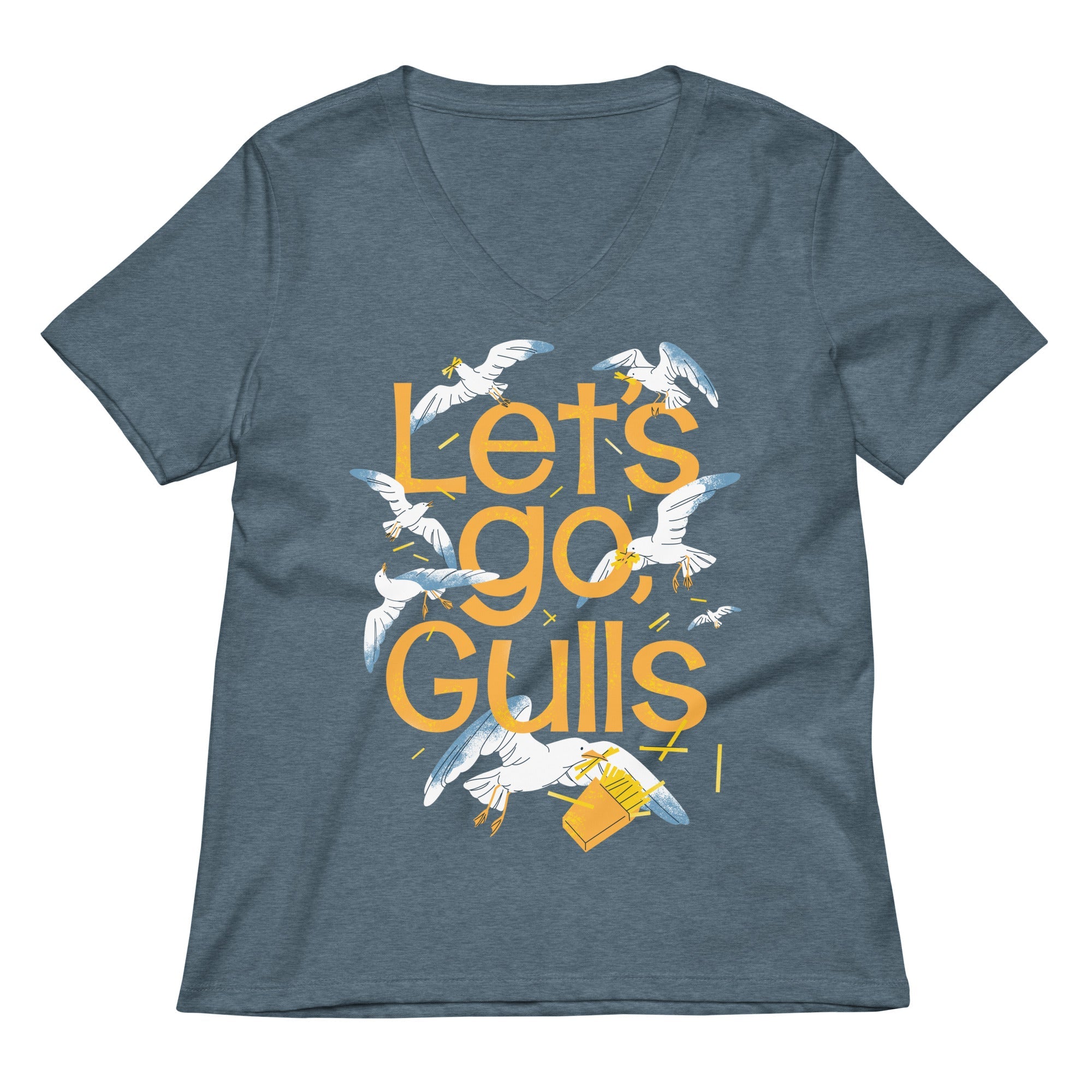 Let's Go, Gulls Women's V-Neck Tee