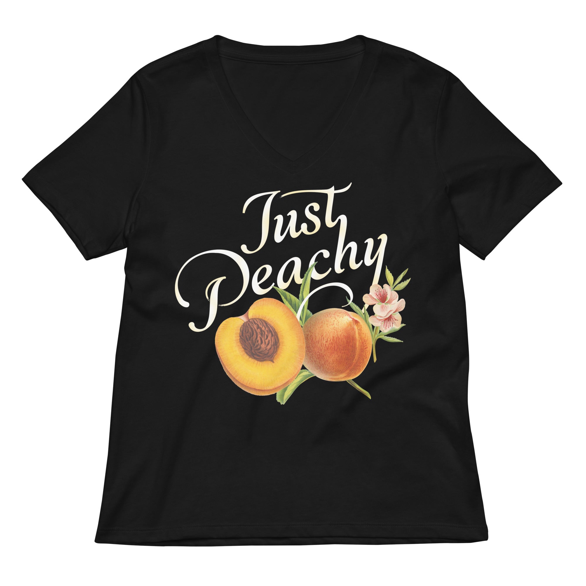 Just Peachy Women's V-Neck Tee