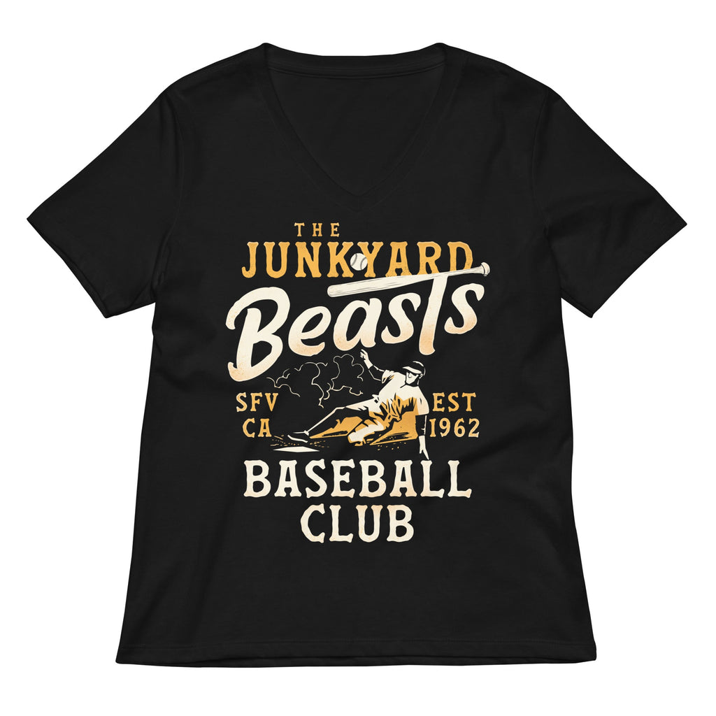 Junkyard Beasts Baseball Club Women's V-Neck Tee