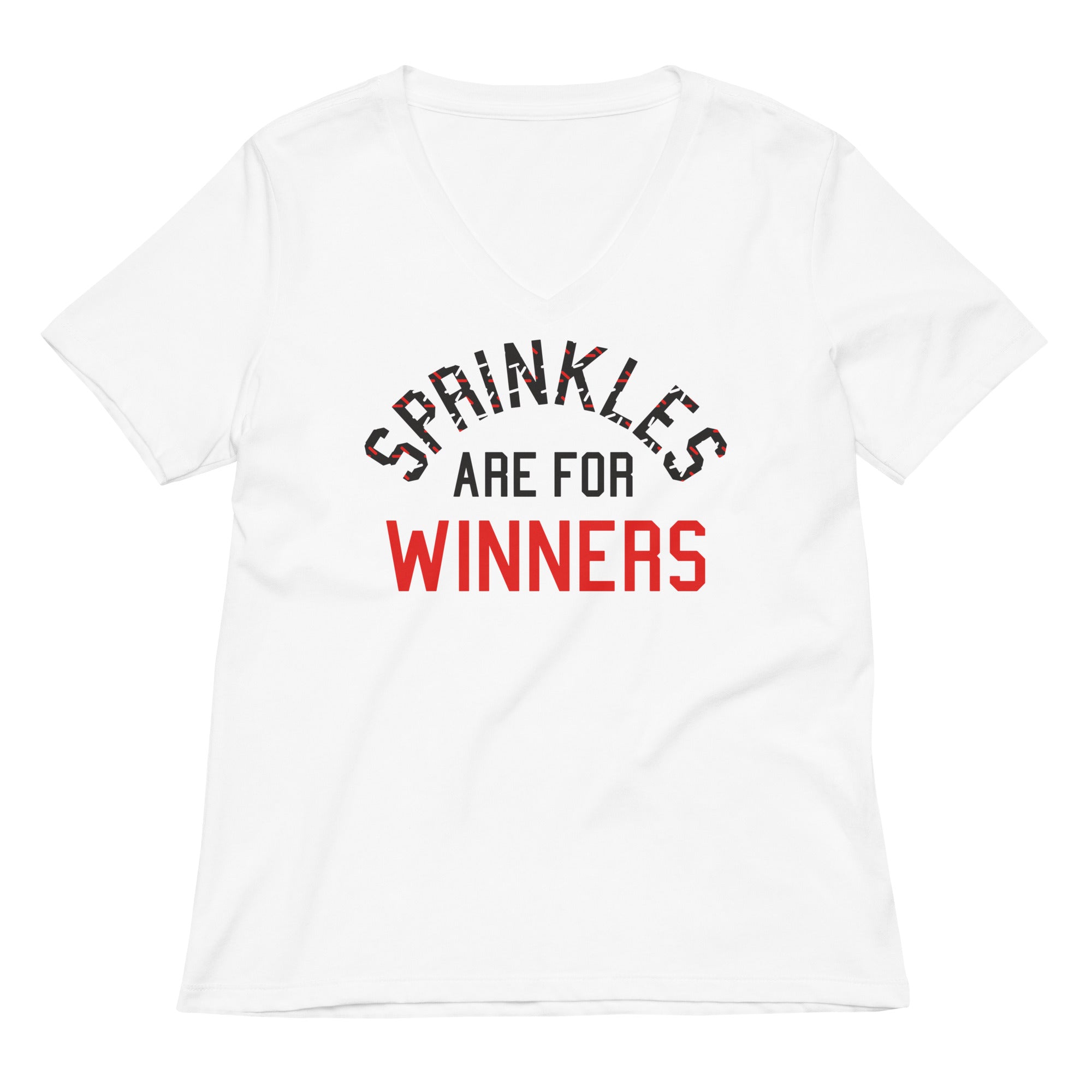 Sprinkles Are For Winners Women's V-Neck Tee