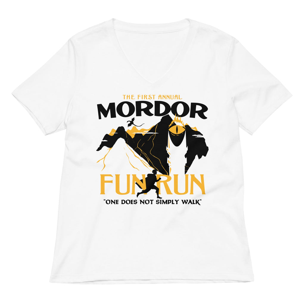 Mordor Fun Run Women's V-Neck Tee