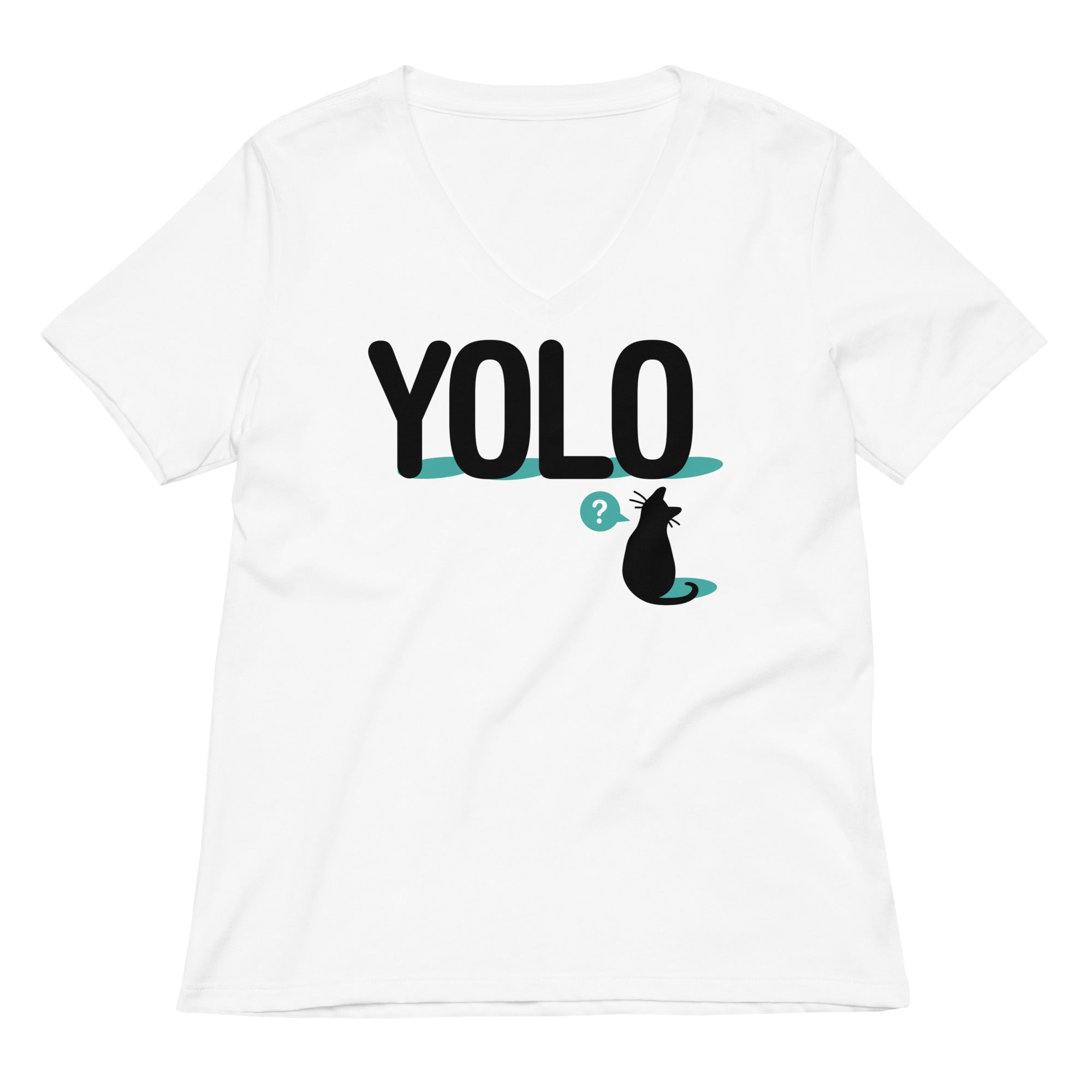 YOLO Cat Women's V-Neck Tee
