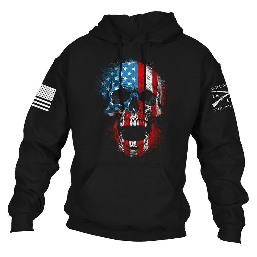 American Reaper Skull Hoodie - Black