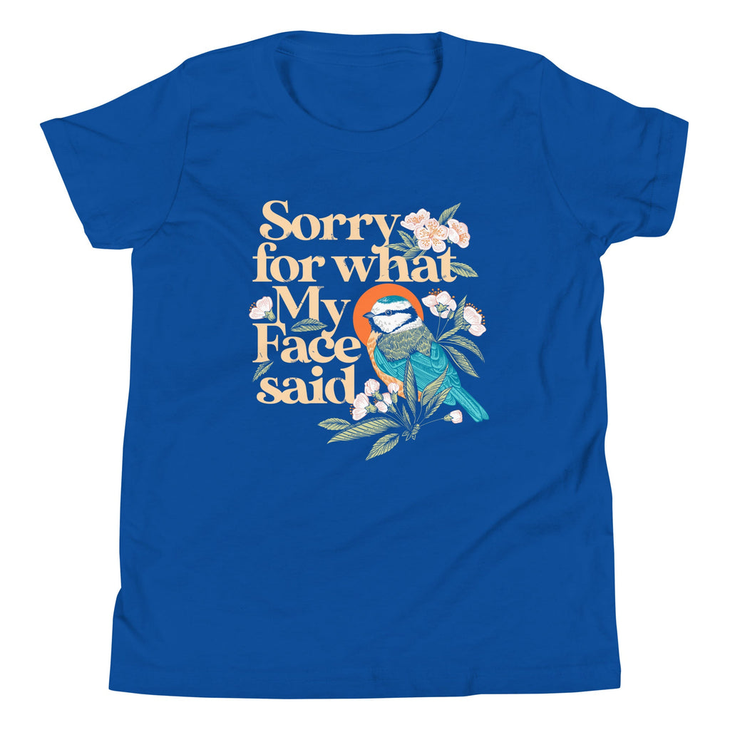 Sorry For What My Face Said Kid's Youth Tee