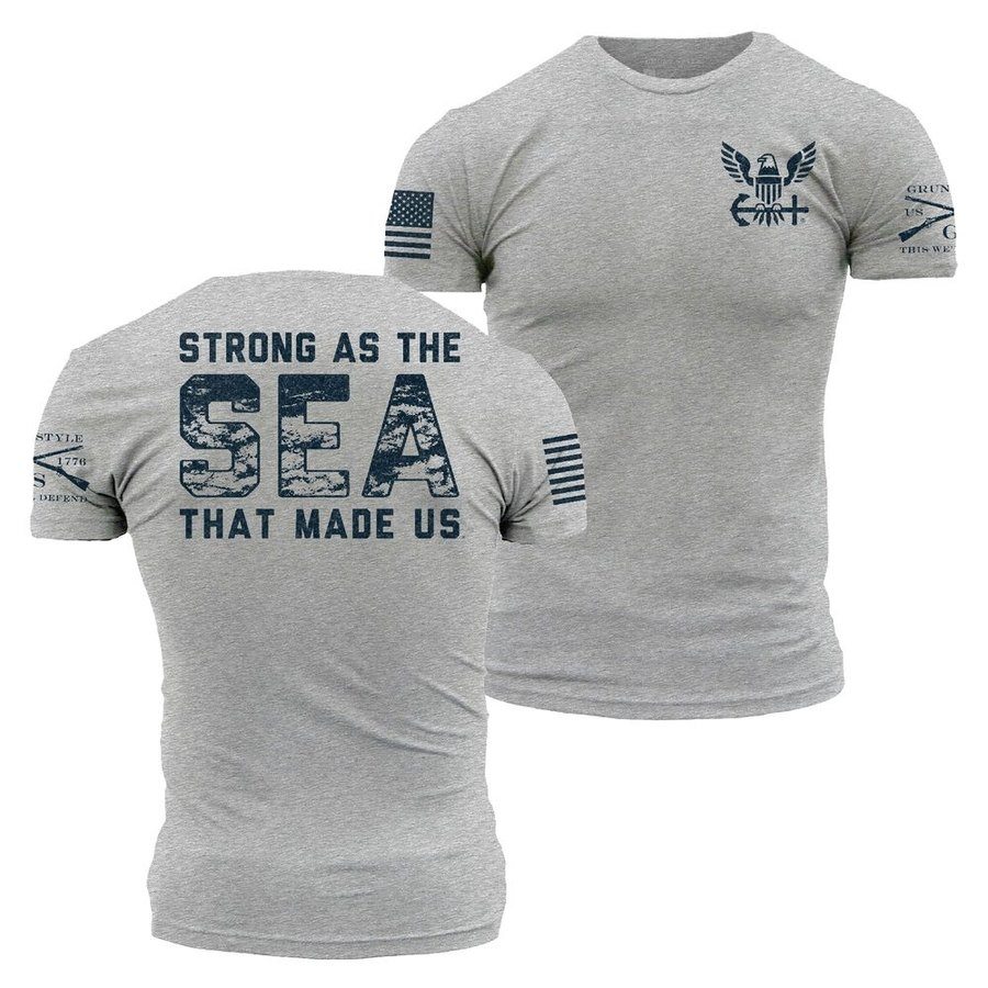 USN - Forged By The Sea - Athletic Heather